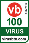 Vb100 certificaat van Virus Bulletin, juni 2017